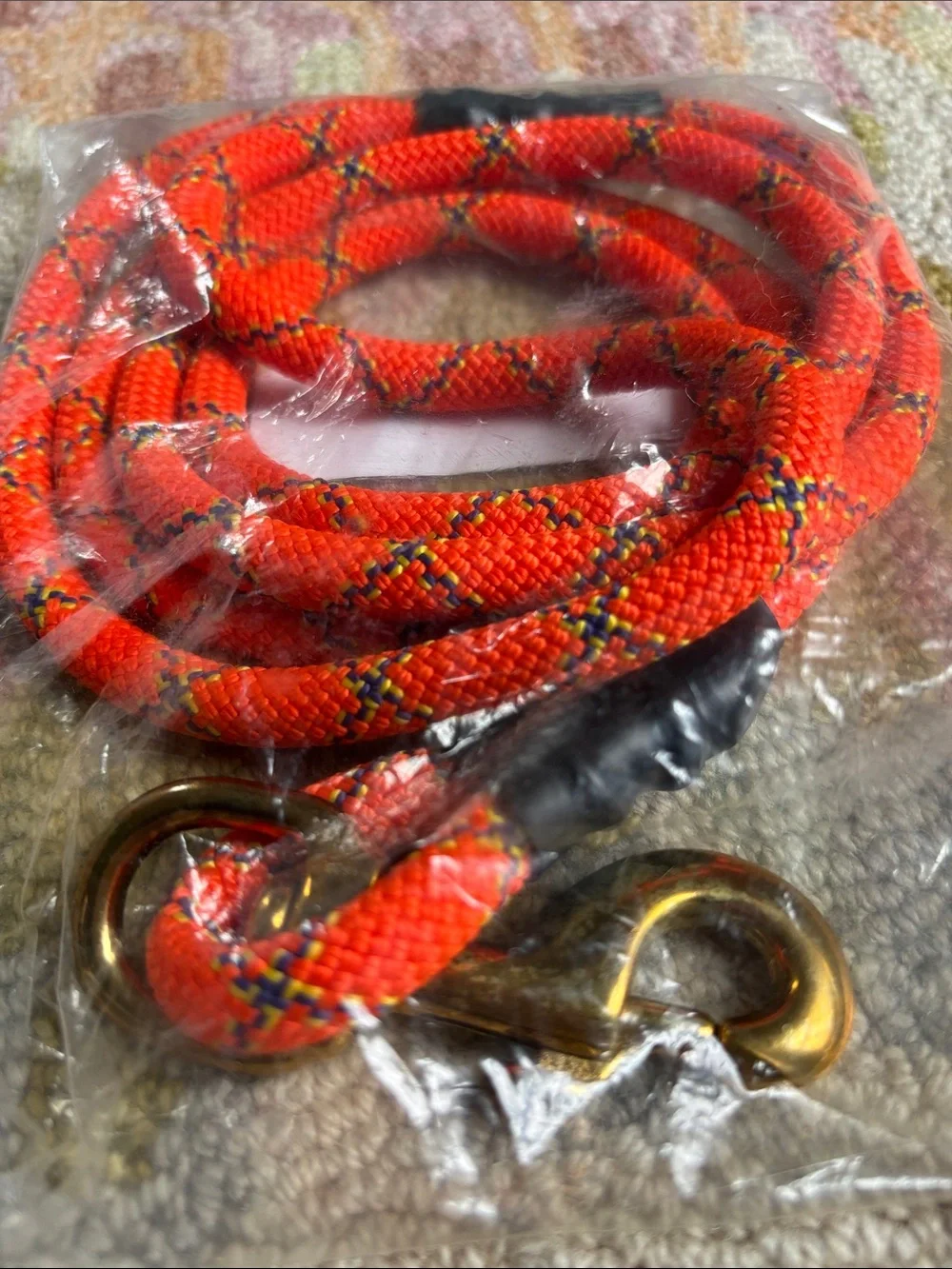 🍦HOST PICK🍦Flowfold Trailmate 4 Foot Dog Leash NWT made in the USA Safety Orange